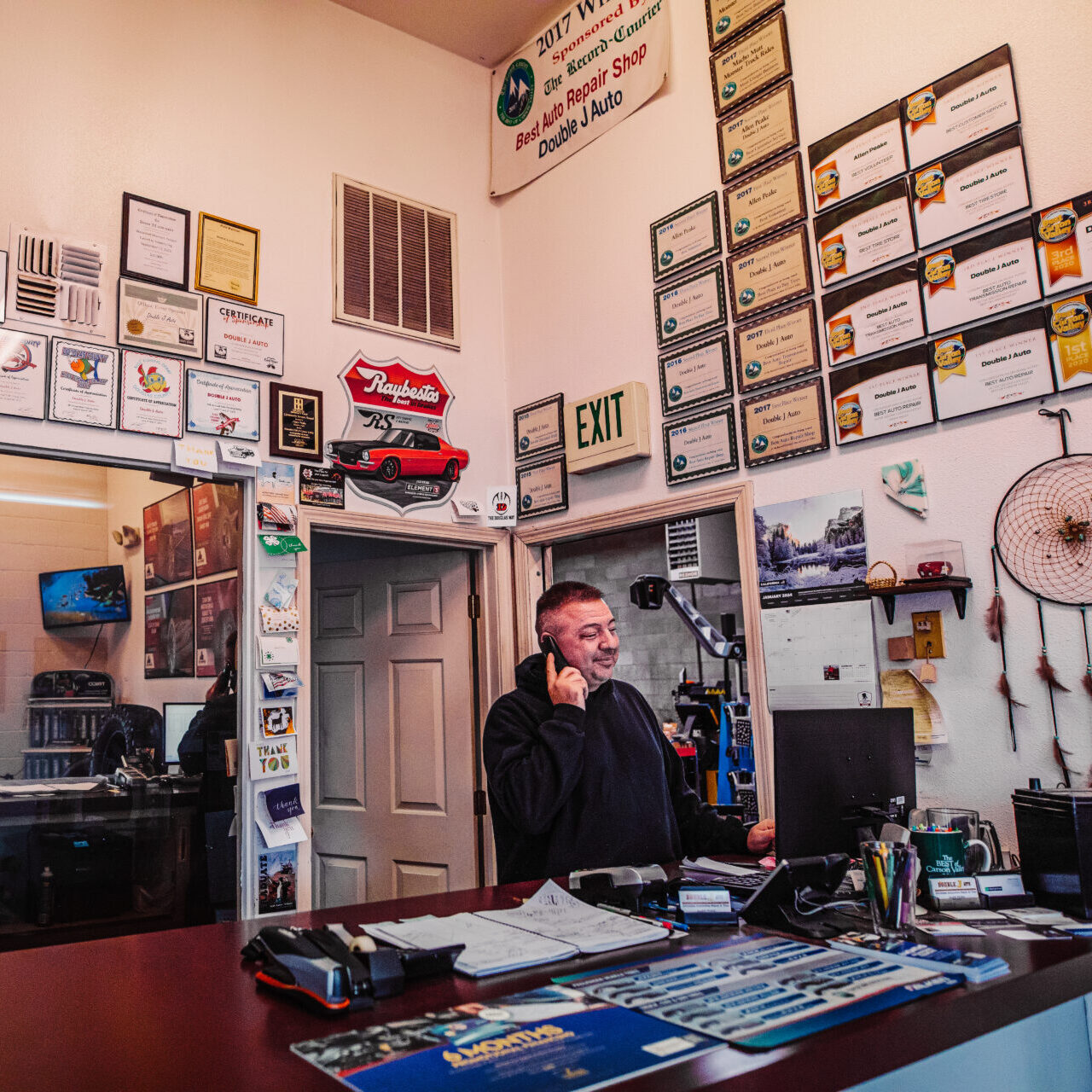 Call Support at Double J Auto by Sage River